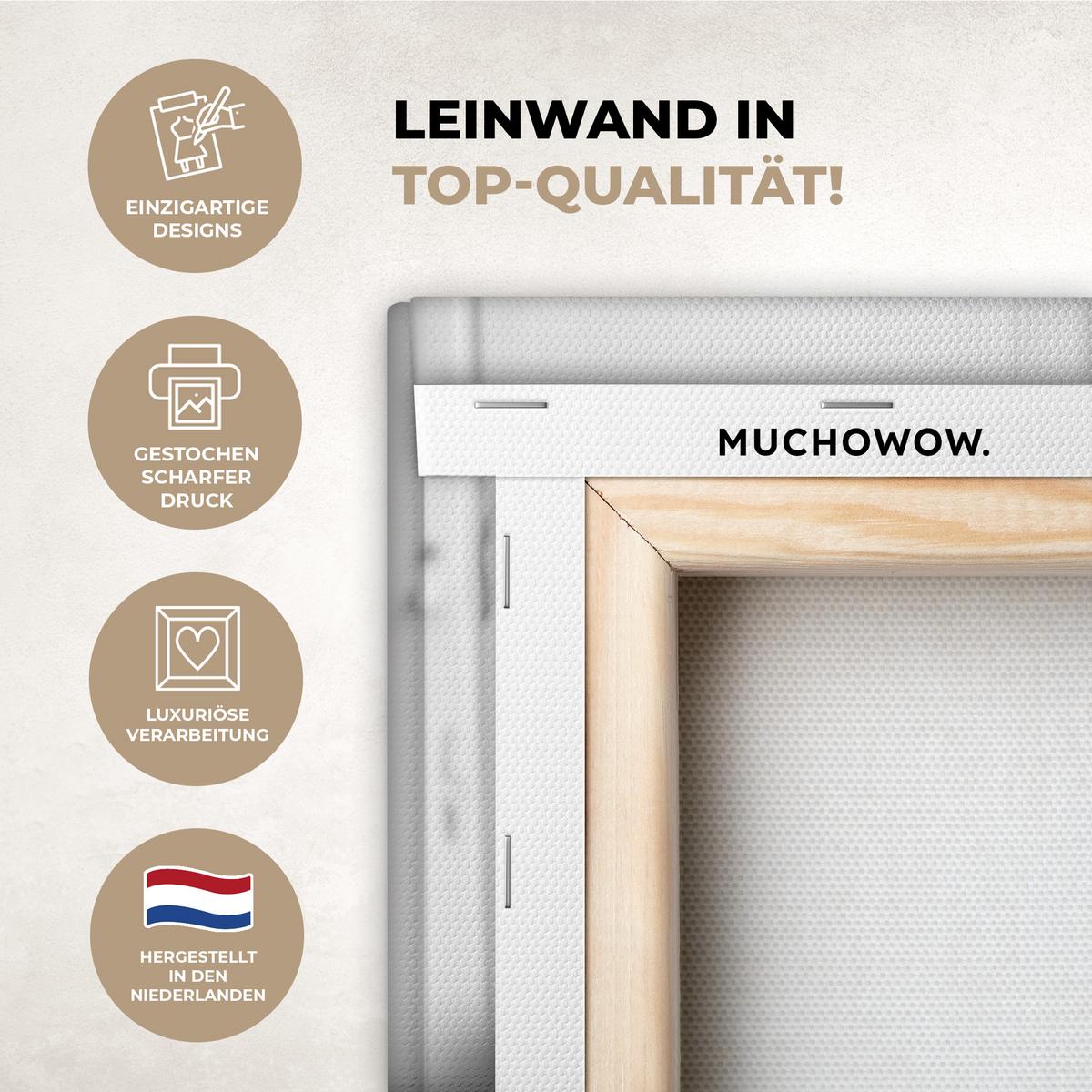 LEINWANDBILD Affe - WC - Zeitung - Schwarz-Weiß - Humor Wandbilder 80x60 cm - Hellgrau, Textil (80/60cm) - MuchoWow