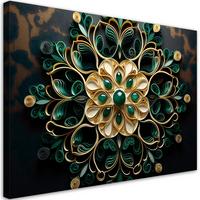 KUNSTDRUCK Grün 60/40 cm - Grün, Textil (60/40cm) - KUNSTLOFT