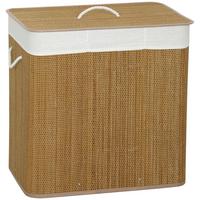 WÄSCHEKORB Bambus Braun - Braun, Holz (40/60/60cm) - HOMCOM