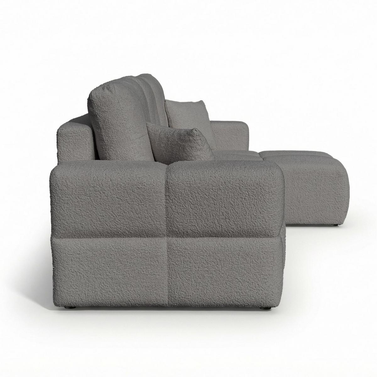 ECKSOFA Denise Mit Schlaffunktion - Dunkelgrau, Holzwerkstoff/Textil (250/148cm) - Fun Möbel