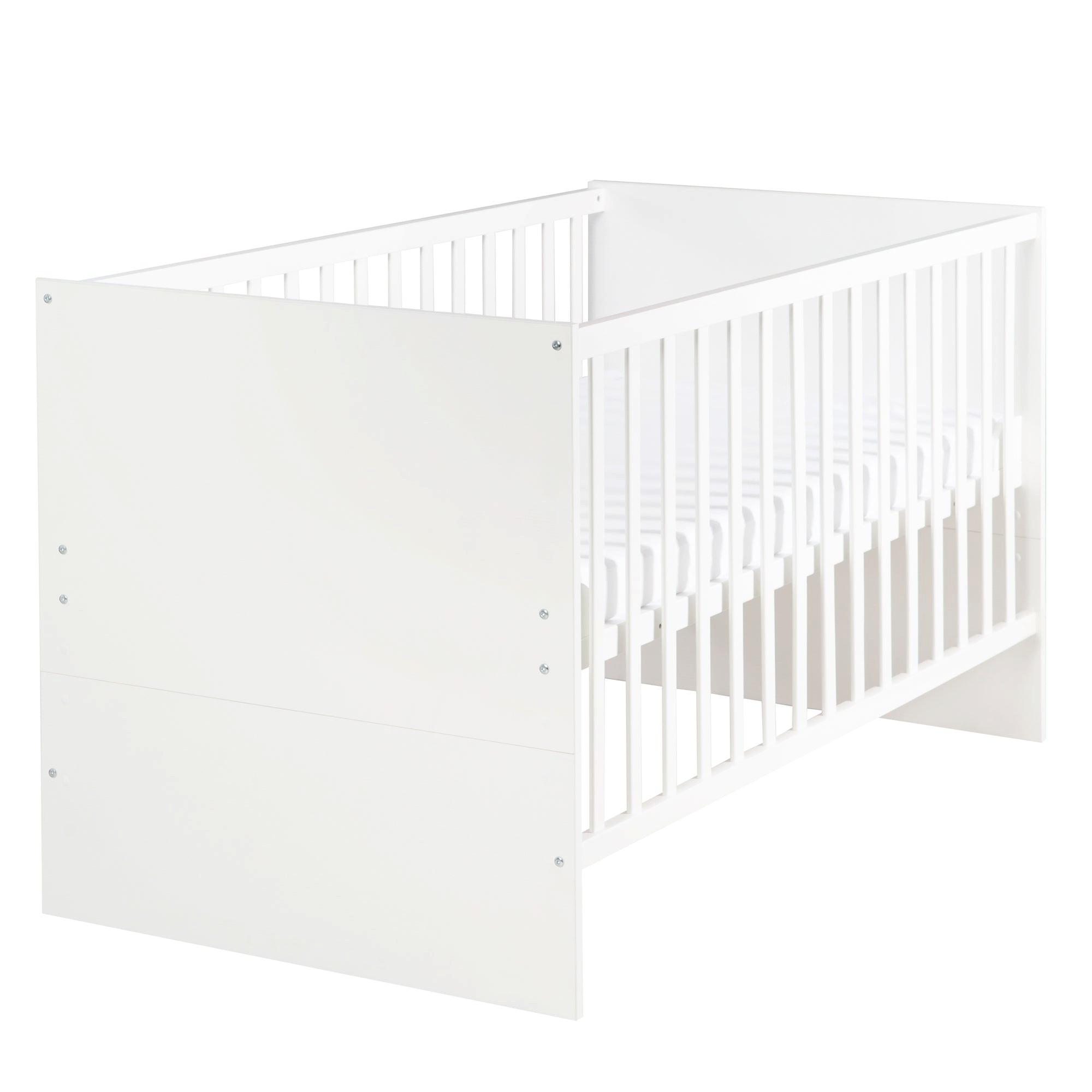 BABYBETT Anton 70 x 140 cm - Weiß, Holzwerkstoff (70/140cm) - Roba