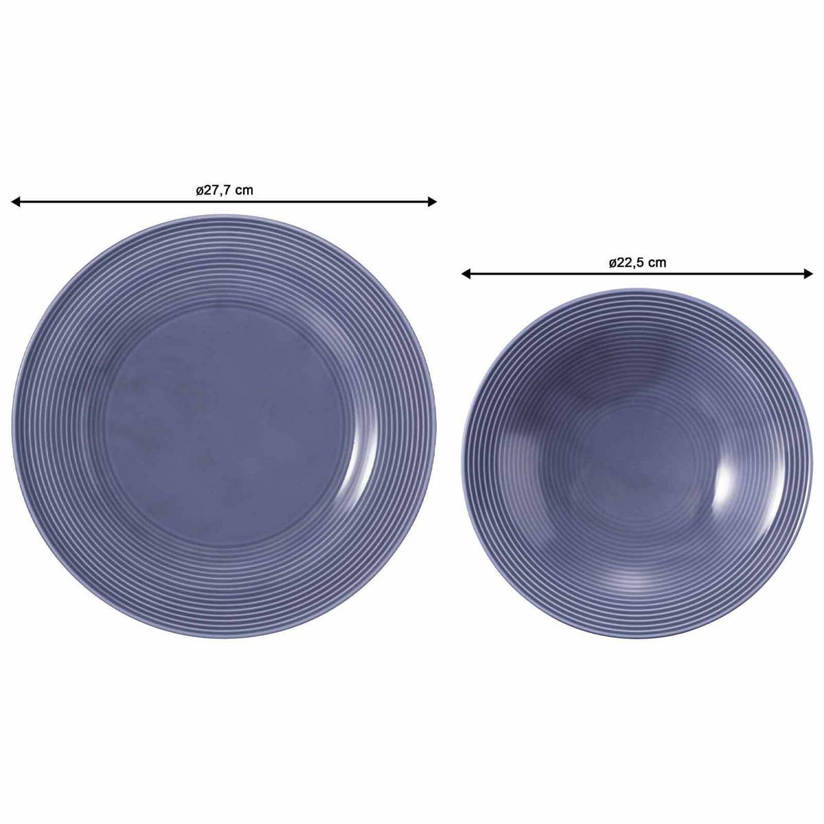 TAFELSERVICE Beat Color Glaze Fliederblau 12-tlg. - Violett, Keramik (32.3/23.5/32.3cm) - Seltmann Weiden