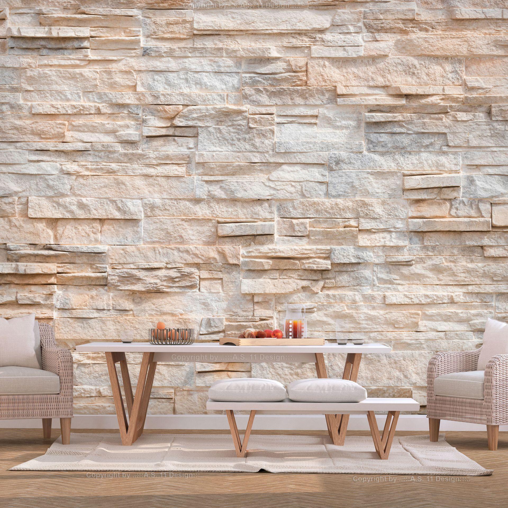 SELBSTKLEBENDE FOTOTAPETE 441/315 cm - Beige, Kunststoff/Textil (441/1cm) - KUNSTLOFT