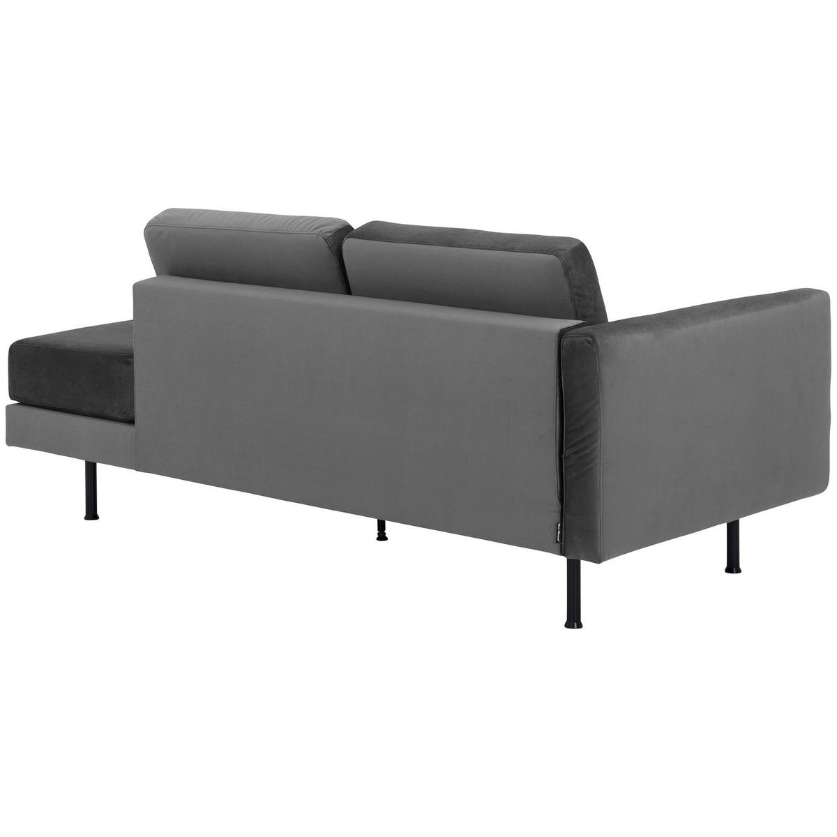 RECAMIERE Armlehne links Keara Samtvelours anthrazit - Anthrazit, Kunststoff (190/87/81cm) - 58aufmkessel