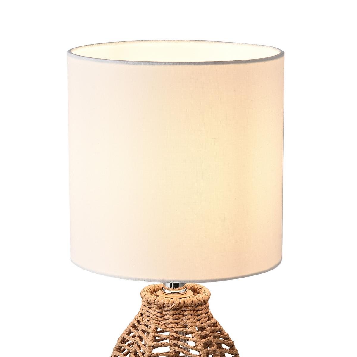 TISCHLAMPE Alfreton - Naturfarben/Weiß, Naturmaterialen/Textil (17/17/36cm) - lux.pro
