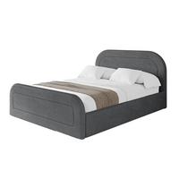 POLSTERBETT mit Bettkasten, Fußteil und Lattenrost, Boxbett ohne Matratze - LERAY-Z 120x200 Dunkelgrau - Anthrazit, Holzwerkstoff/Textil (120/200cm) - ALTDECOR