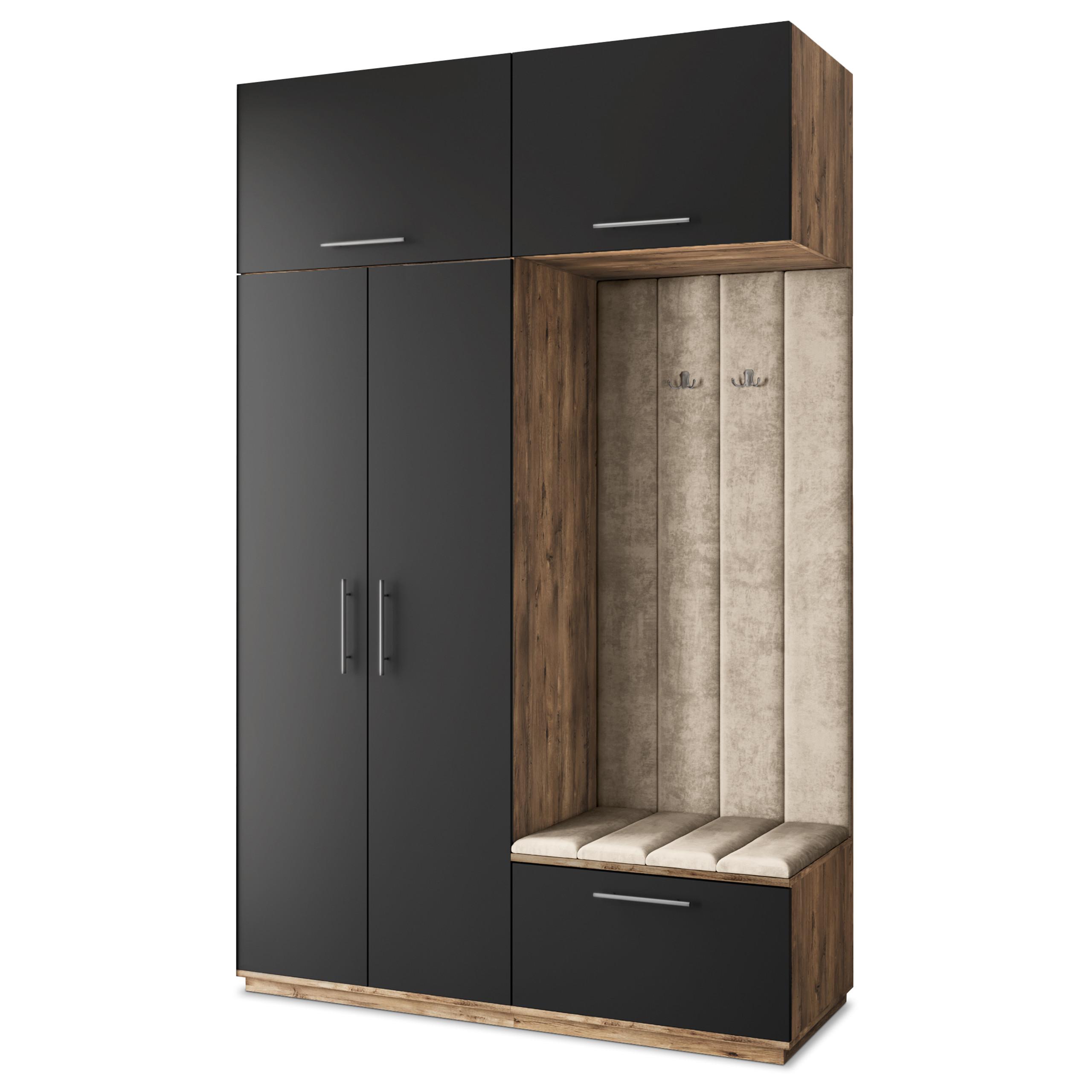 GARDEROBENSCHRANK REMA 150/240/60 cm Modern Eichefarben - Eichefarben/Beige, Holzwerkstoff (150/240/60cm) - MASSENO