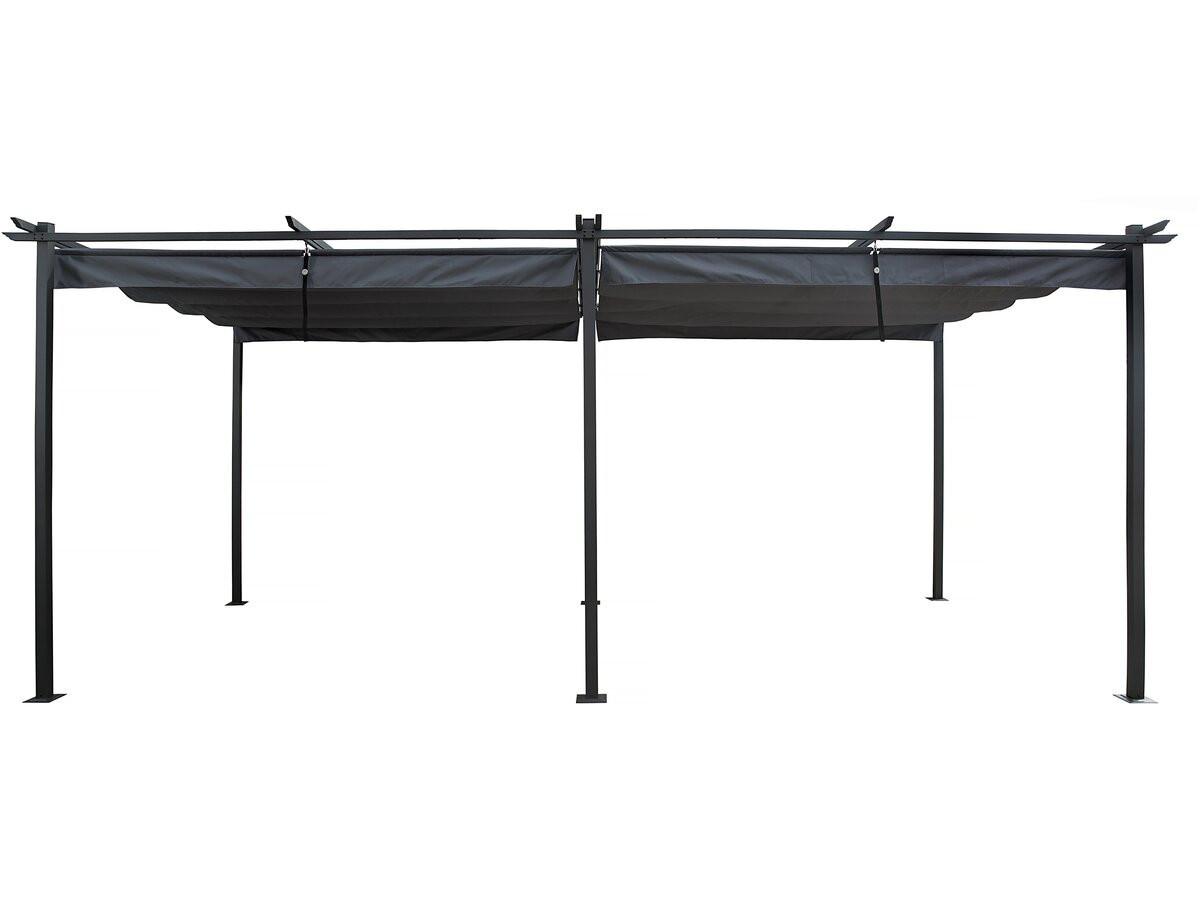 PERGOLA - MARKISE pergola en métal avec toit rétractable - 3 x 6 m - anthracite Anthrazit - Grau, Metall (295/232/595cm) - Habitat Garten