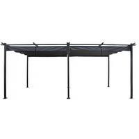 PERGOLA - MARKISE pergola en métal avec toit rétractable - 3 x 6 m - anthracite Anthrazit - Grau, Metall (295/232/595cm) - Habitat Garten