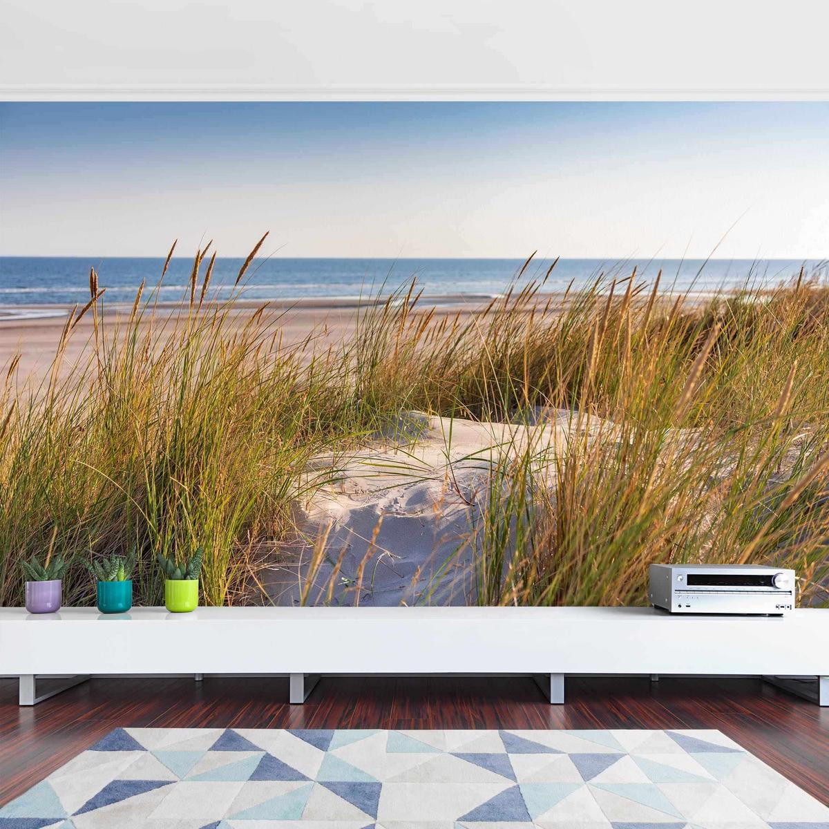 FOTOTAPETE Stranddüne am Meer 288/190 cm - Eichefarben, Papier (288/190cm) - Bilderwelten