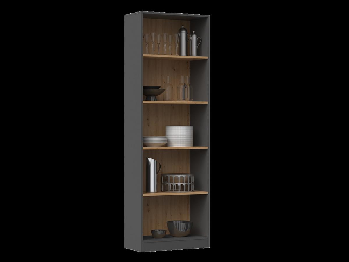 BÜCHERREGAL Anthrazit, Artisan 60/182/30 - Anthrazit, Holzwerkstoff (60/182/30cm) - RAUMHIRSCH FURNITURE