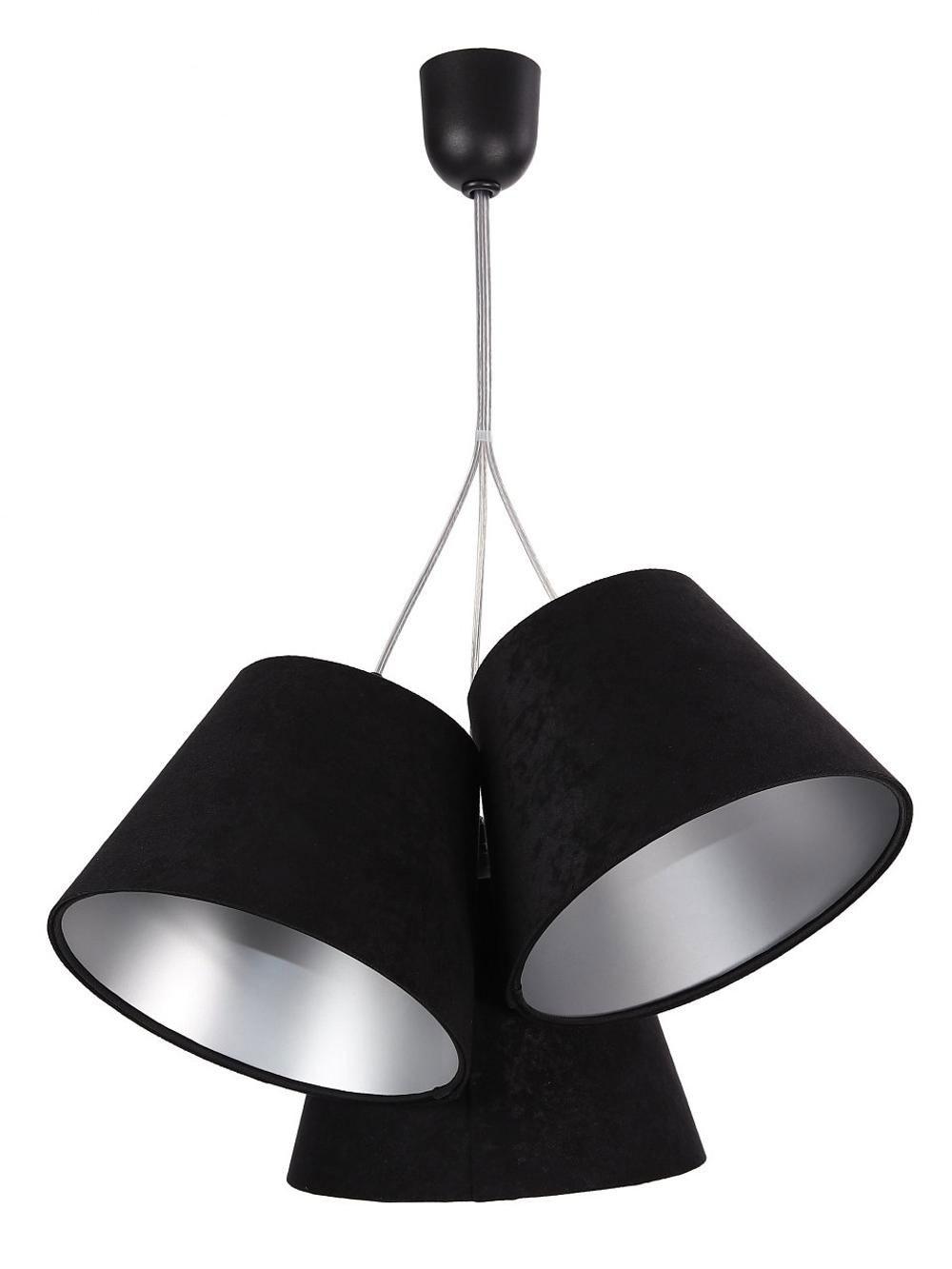 HÄNGELEUCHTE Schwarz 26/19 cm - Silberfarben, Kunststoff (26/0.8/19cm) - ONZENO
