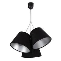 HÄNGELEUCHTE Schwarz 26/19 cm - Silberfarben, Kunststoff (26/0.8/19cm) - ONZENO
