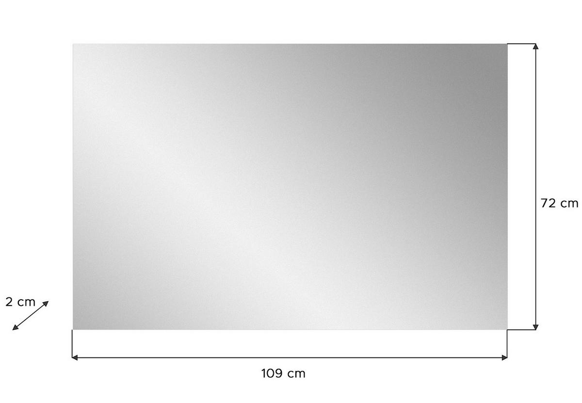 GARDEROBENSPIEGEL weiß 109 x 72 cm Wandspiegel, rahmenlos - Weiß, Glas/Holzwerkstoff (110/71/2cm) - Inn.Furn