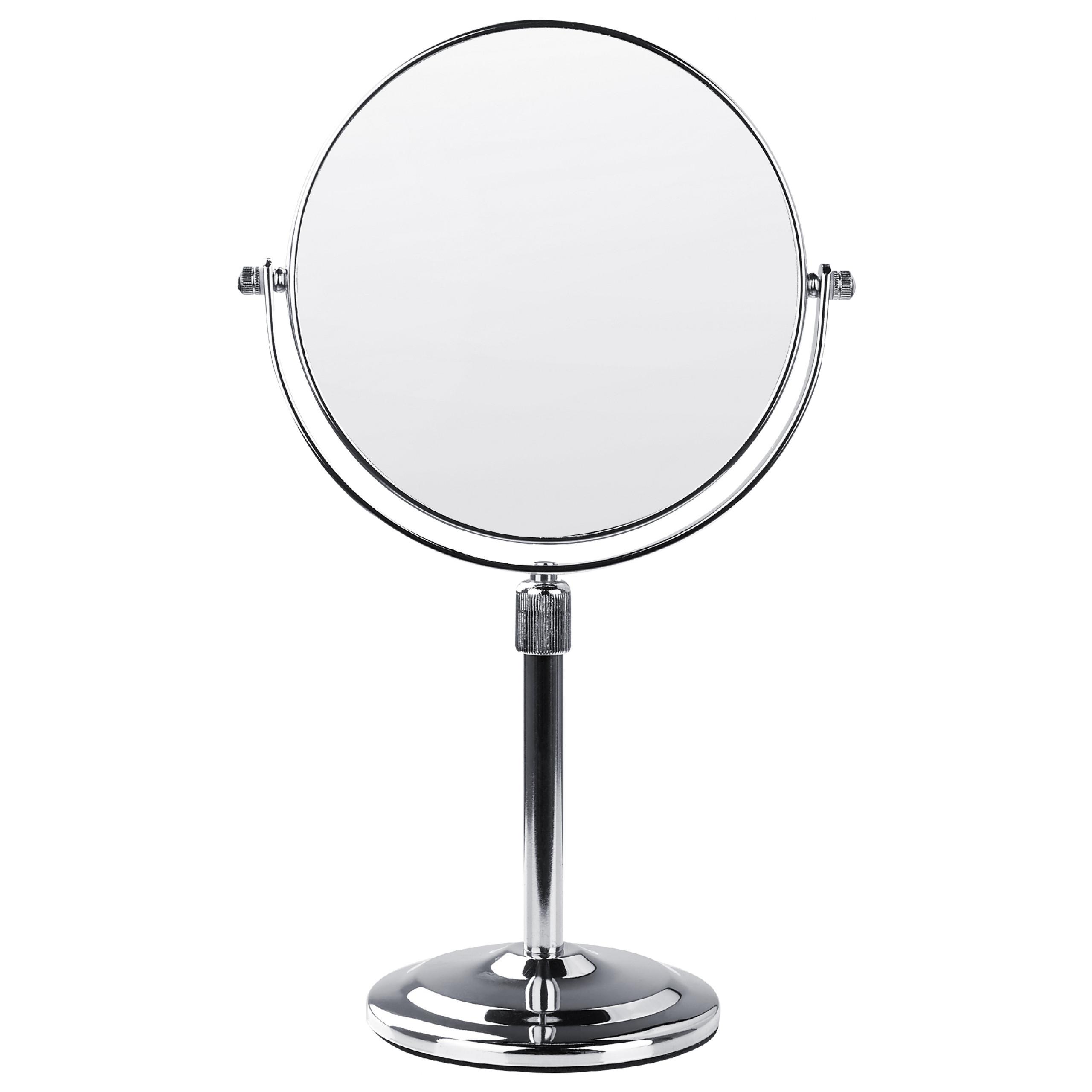 KOSMETIKSPIEGEL 20 cm Silber Aveyron - Silberfarben, Metall (38/13/20cm) - Beliani