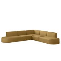 ECKSOFA Palma In Scala - Gelb, Holzwerkstoff/Textil (276/276cm) - Fun Möbel