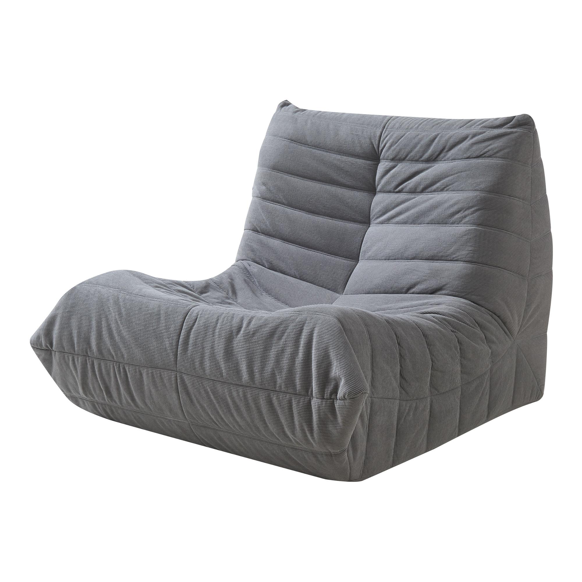 BODENSESSEL Kodsø - Grau, Textil (90/75/100cm) - [en.casa]