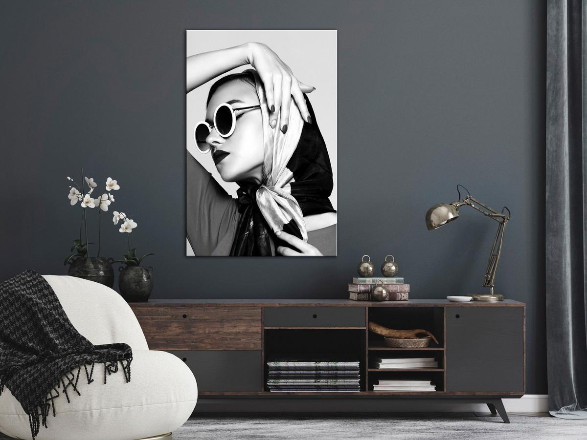 KUNSTDRUCK Schwarz-Weiß 40/60 cm - Schwarz, Textil (40/60cm) - KUNSTLOFT
