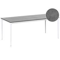 GARTENTISCH 180/90 cm Steinoptik Dunkelgrau Sovareto - Dunkelgrau, Kunststoff (180/90/75cm) - Beliani