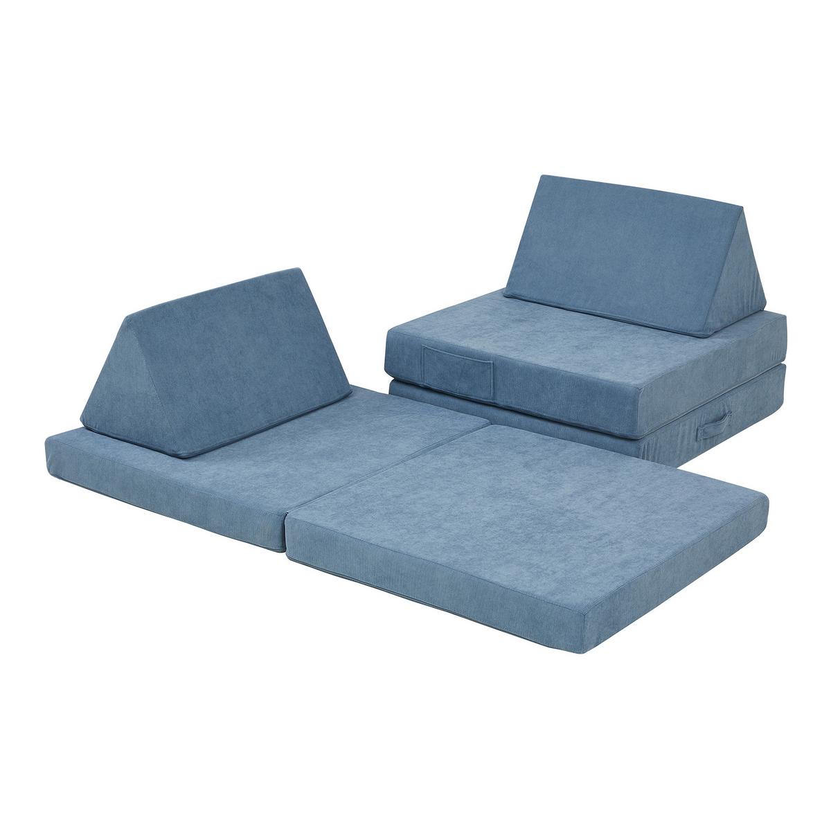 SPIELSOFA Norhulta - Blau, Textil (120/46/66cm) - [en.casa]