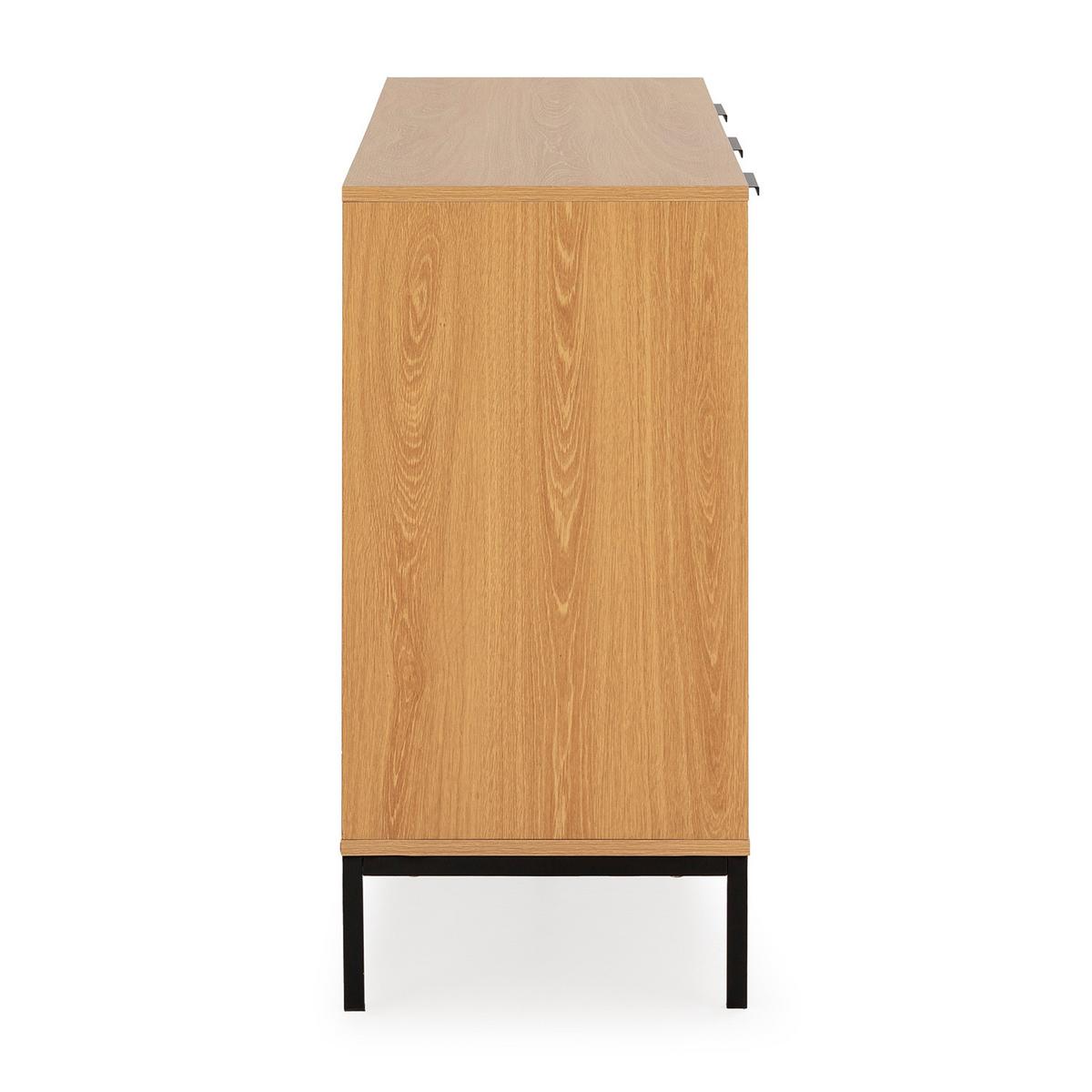 SIDEBOARD Auri 3 türen Eichenfarbe - Honigeiche, Holzwerkstoff (140/80/40cm)