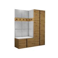 GARDEROBEN-SET Orion III - Hellgrau/Eiche Artisan, Holzwerkstoff/Kunststoff (158/186/46cm) - MIRJAN24