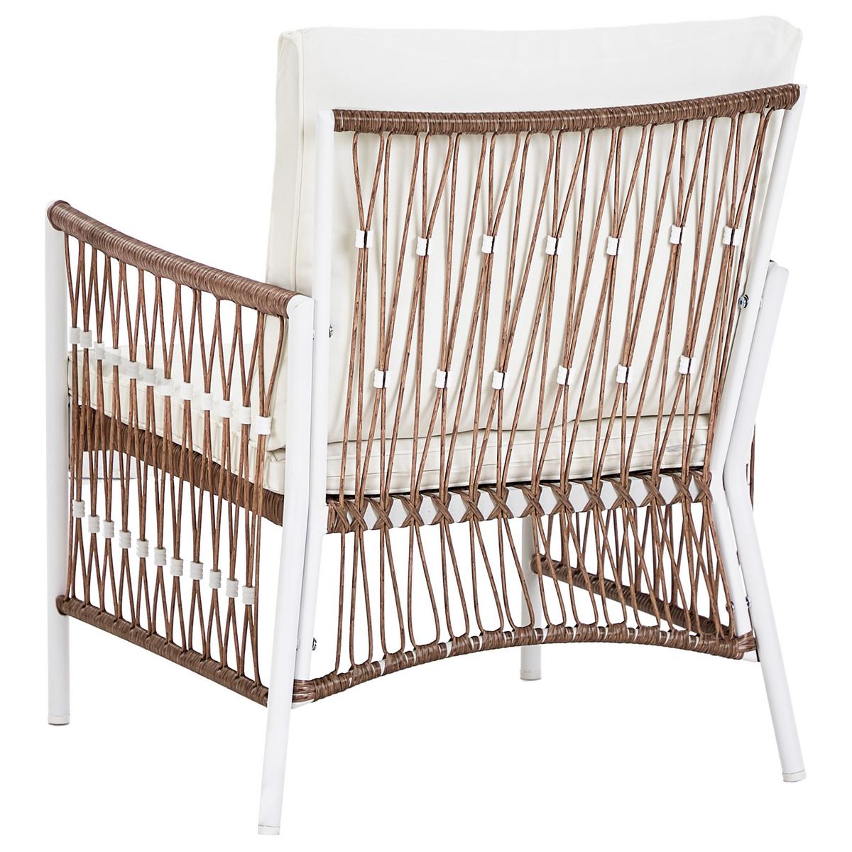 BISTRO-SET 2-Sitzer Weiß Levico - Weiß/Braun, Metall - Beliani