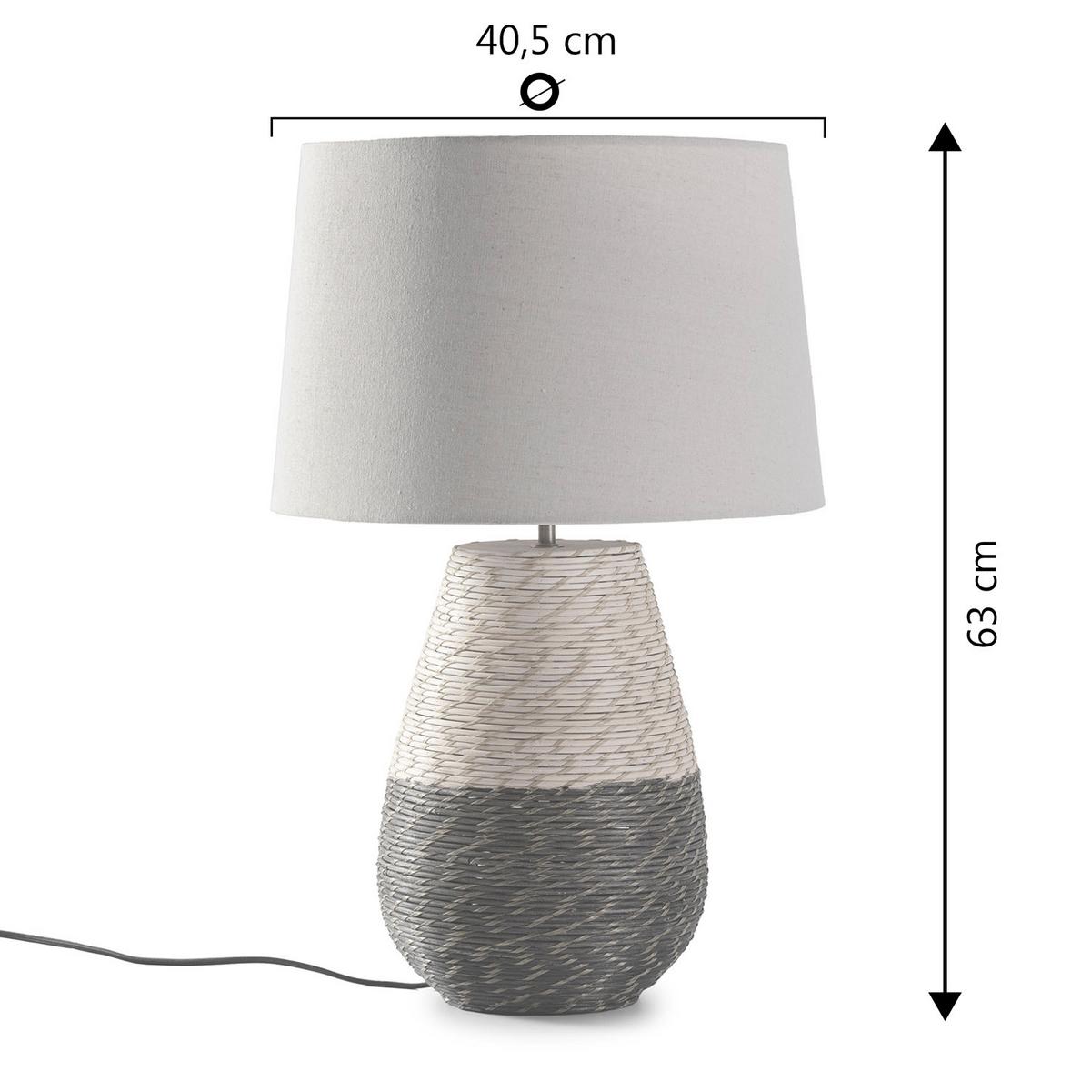 TISCHLEUCHTE 40/40/63 Botan - Beige, Naturmaterialien (40/40/63cm) - VS Venta-stock