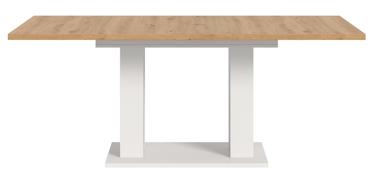 ESSTISCH weiß, Eiche Artisan, Küchentisch ausziehbar 150 - 190 cm - Weiß/Eiche Artisan, Holzwerkstoff/Metall (150/90/76cm) - Inn.Furn