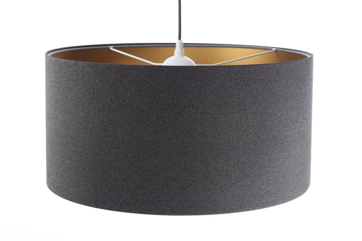 HÄNGELEUCHTE Grau 50/25 cm - Schwarz/Grau, Kunststoff (50/0.8/25cm) - ONZENO