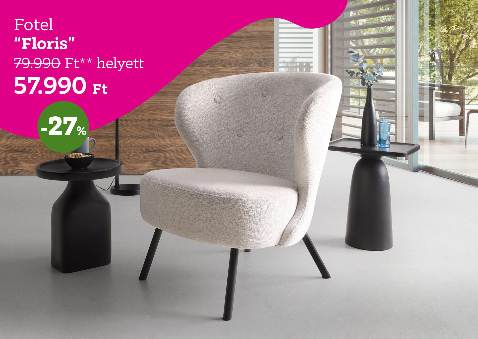 Fotel  Floris 79990 Forint helyett 57990 Forint, kedvezmény mértéke 27%