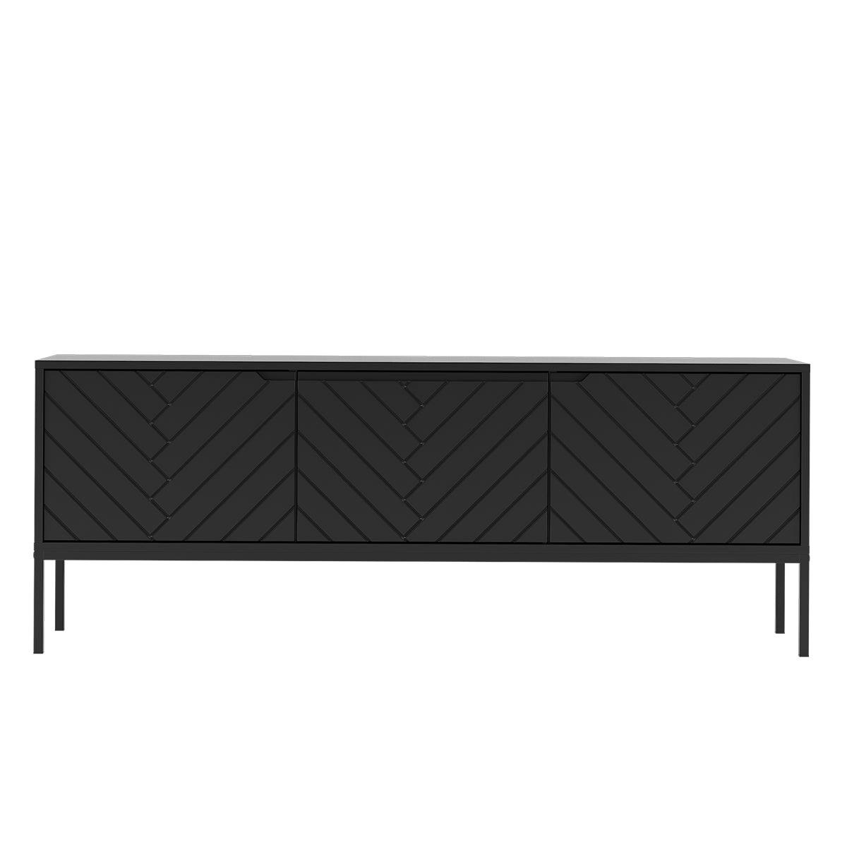 TV-MÖBEL Daria Schwarz - Schwarz, Holzwerkstoff (151/77/39cm) - Petits-meubles
