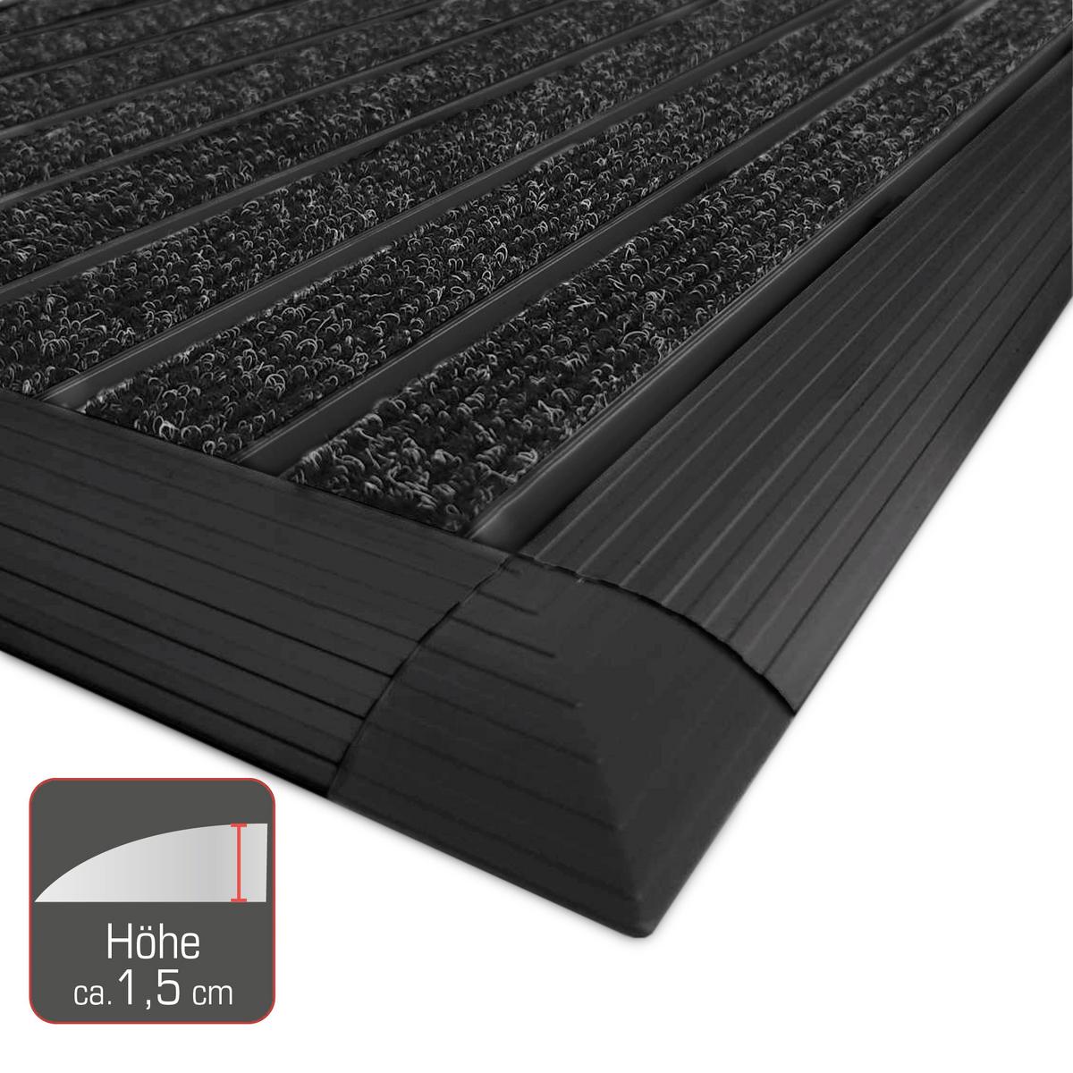 ALU-FUSSMATTE AluGant - Anthrazit, Metall (60/40cm) - BoMoe