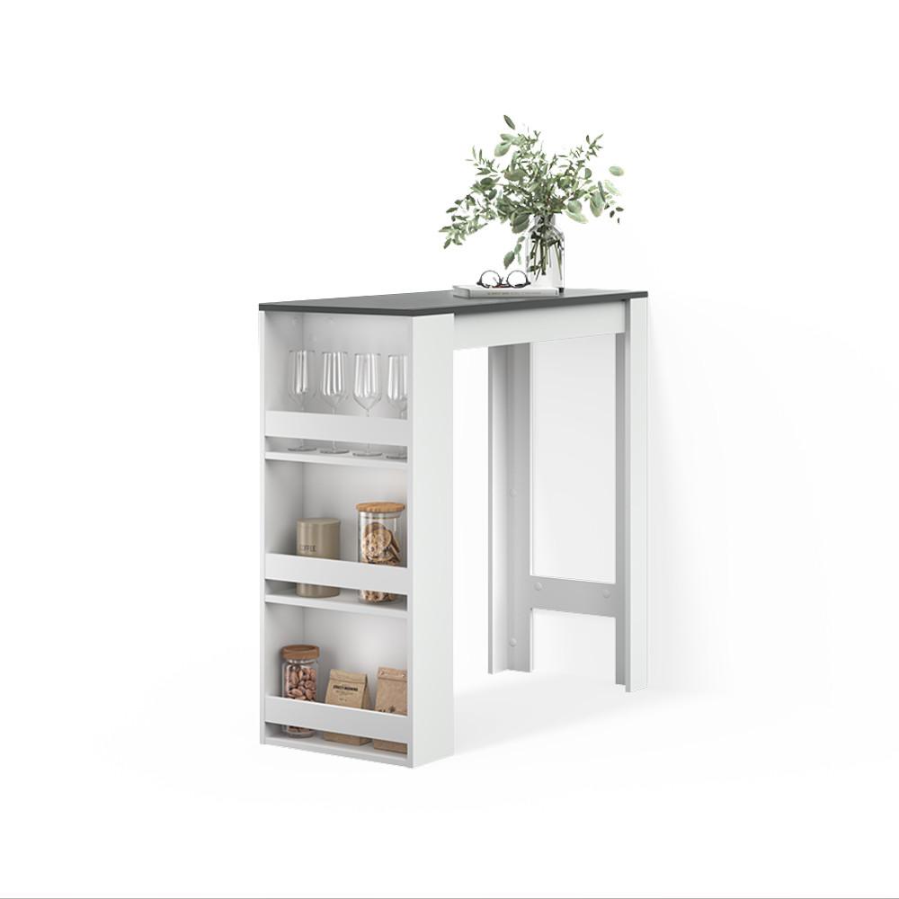 BARTISCH Regusa Weiß/Anthrazit 45 x 110 cm - Anthrazit/Weiß, Holzwerkstoff (110/45/106cm) - Livinity®