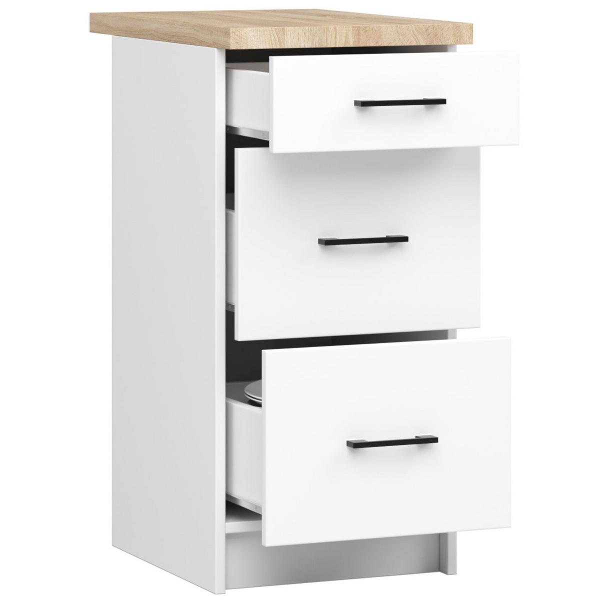 UNTERSCHRANK Weiß 85/40/46 - Weiß, Holzwerkstoff (40/85/46cm) - RAUMHIRSCH FURNITURE