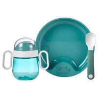 BABYGESCHIRR Mio deep turquoise 3er Set - Türkis, Kunststoff (10.5/18/20cm) - Mepal