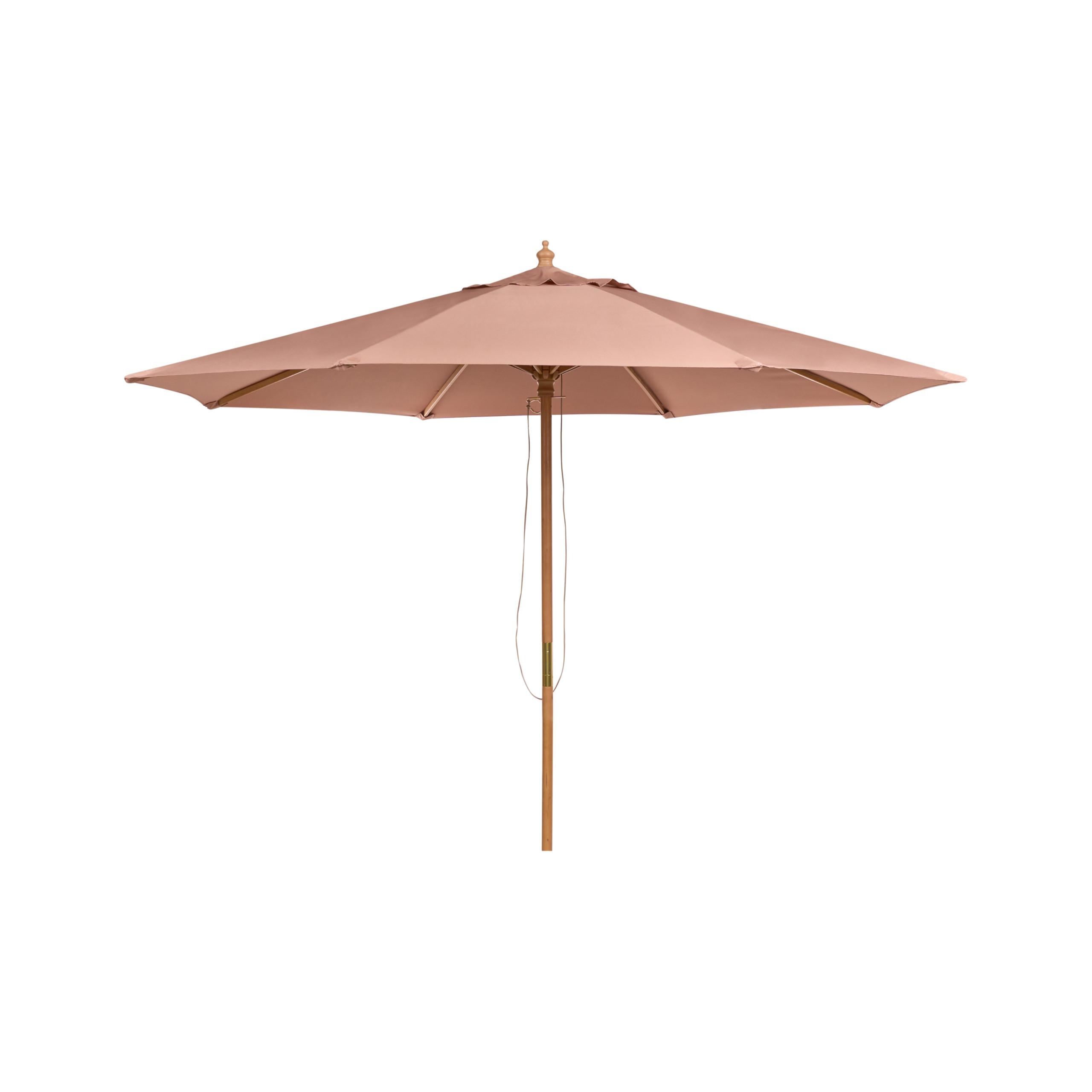 MARKTSCHIRM 270 cm Braun Toscana - Hellbraun/Braun, Holz (270/270cm) - Beliani