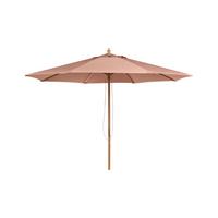 MARKTSCHIRM 270 cm Braun Toscana - Hellbraun/Braun, Holz (270/270cm) - Beliani