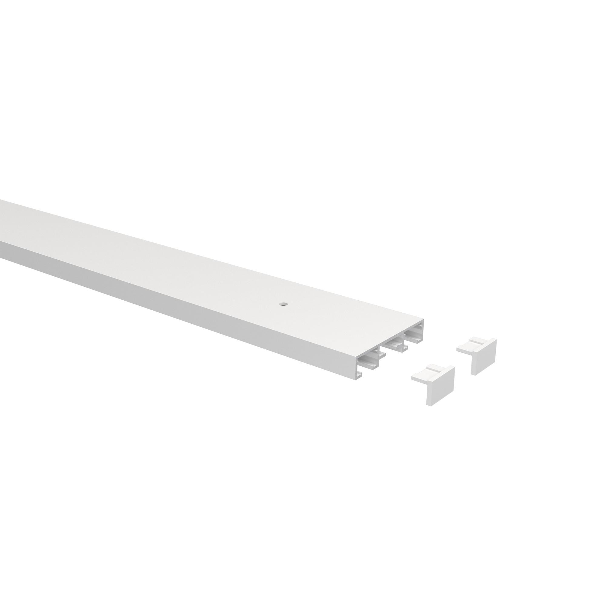 GARDINENSCHIENE / OBJEKTSCHIENE Primax 540 cm (geteilt in 3 x 180 cm), 2-läufig Weiß - Weiß, Metall (4.3/0.9/540cm) - INTERDECO
