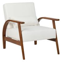 SESSEL Kunstleder Cremeweiß Skara - Dunkelbraun/Weiß, Kunststoff (70/83/88cm) - Beliani