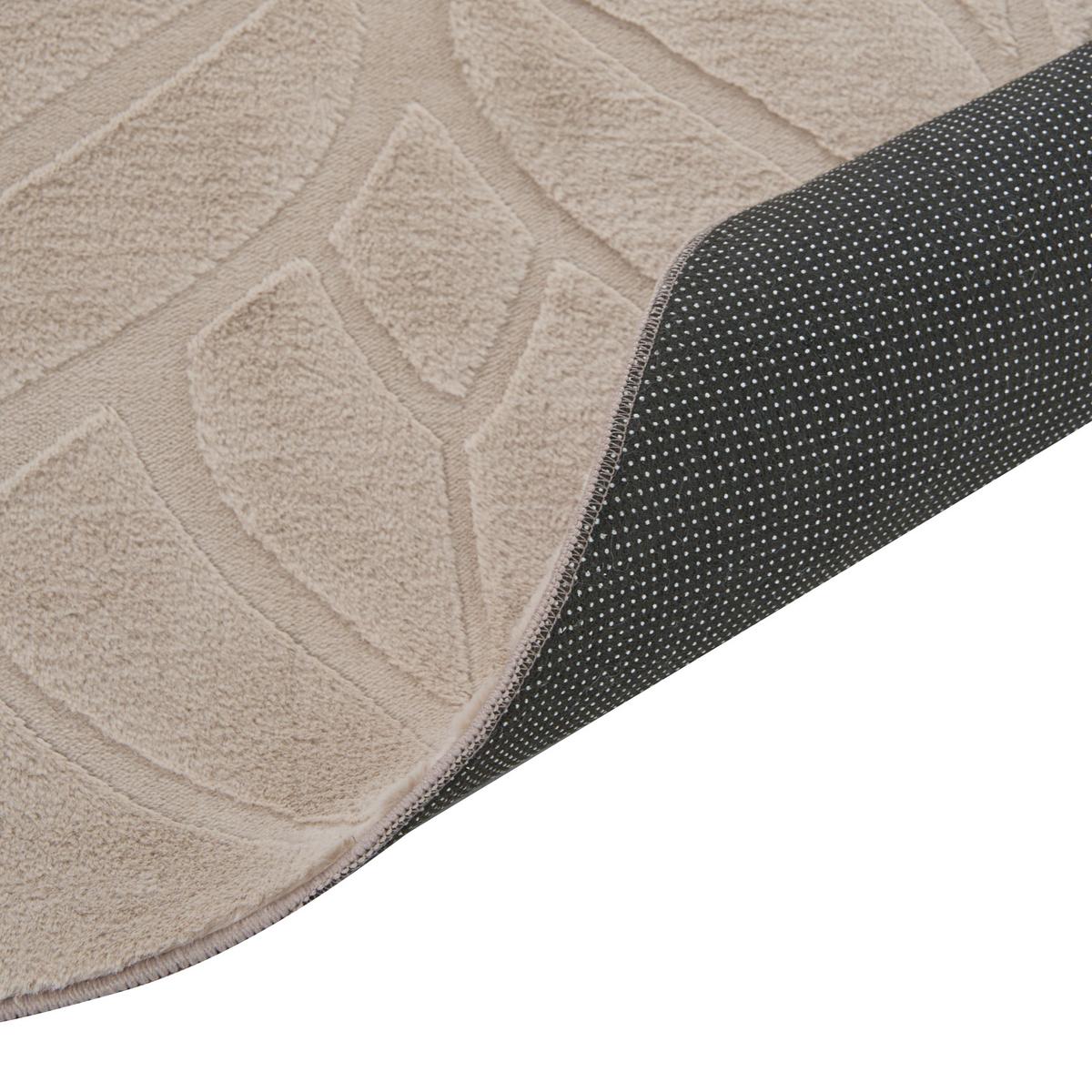 KUNSTFELLTEPPICH Beige 160/160 cm Mitchell - Beige, Kunststoff (160/160cm) - Beliani