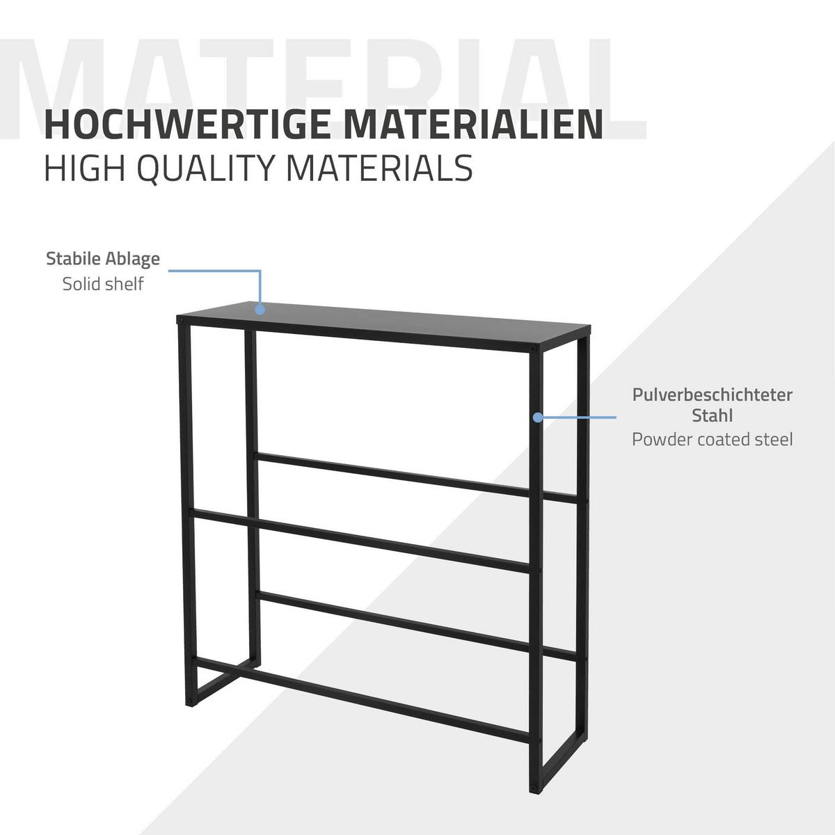 GETRÄNKEKISTENREGAL für 6-8 Kisten mit Ablage 100x32x108,5 cm aus Stahl - Anthrazit, Metall (32/108.5/100cm) - ML-DESIGN