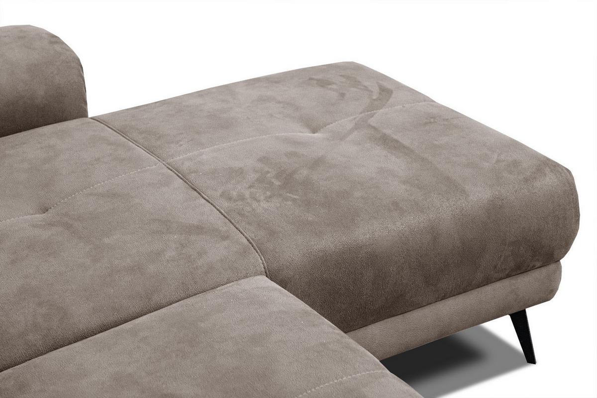 ECKSOFA FIERO 4-Sitzer, beige - Beige/Schwarz, Holzwerkstoff/Textil (288/170cm) - Wozimo