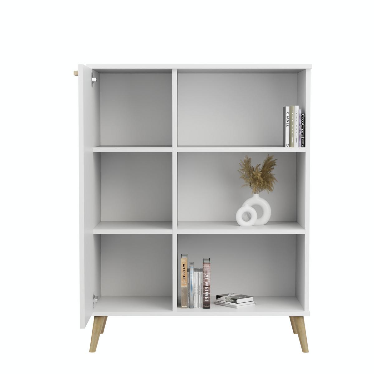 BÜCHERREGAL Fondi - Weiß, Holzwerkstoff (90/116/40cm) - RAUMHIRSCH FURNITURE