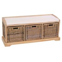 SITZBANK Beige - Beige, Holz (112/46/37cm) - MCW