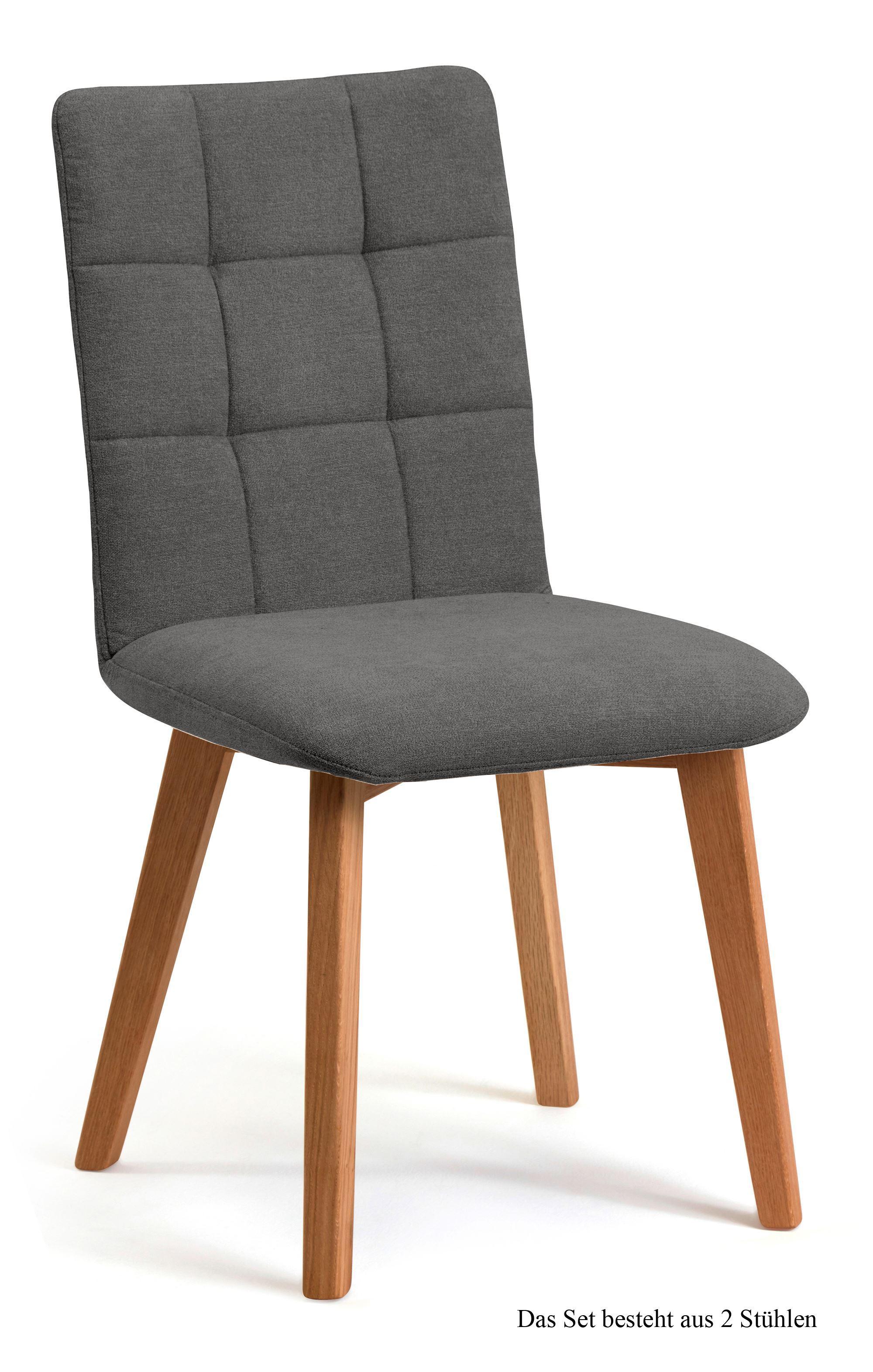 ESSZIMMERSTUHL (2er-Set) Dareen 47x91x60 Eiche geölt/Grau - Eichefarben/Grau, Kunststoff (60/91/47cm) - 58aufmkessel