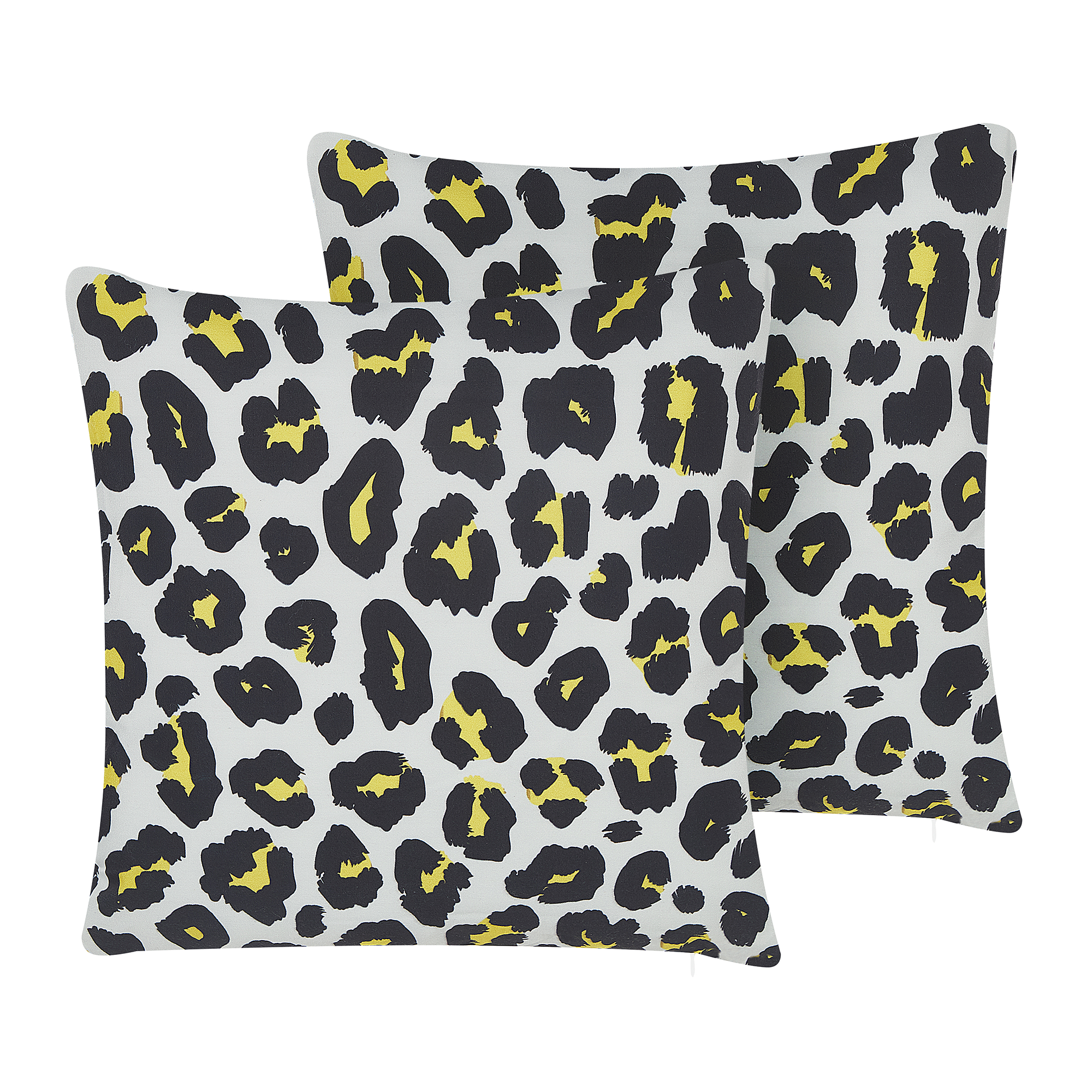 GARTENKISSEN 2er-Set Tierfell-Motiv schwarz/weiß 45/45 cm Karditsa - Multicolor, Textil (45/45cm) - Beliani