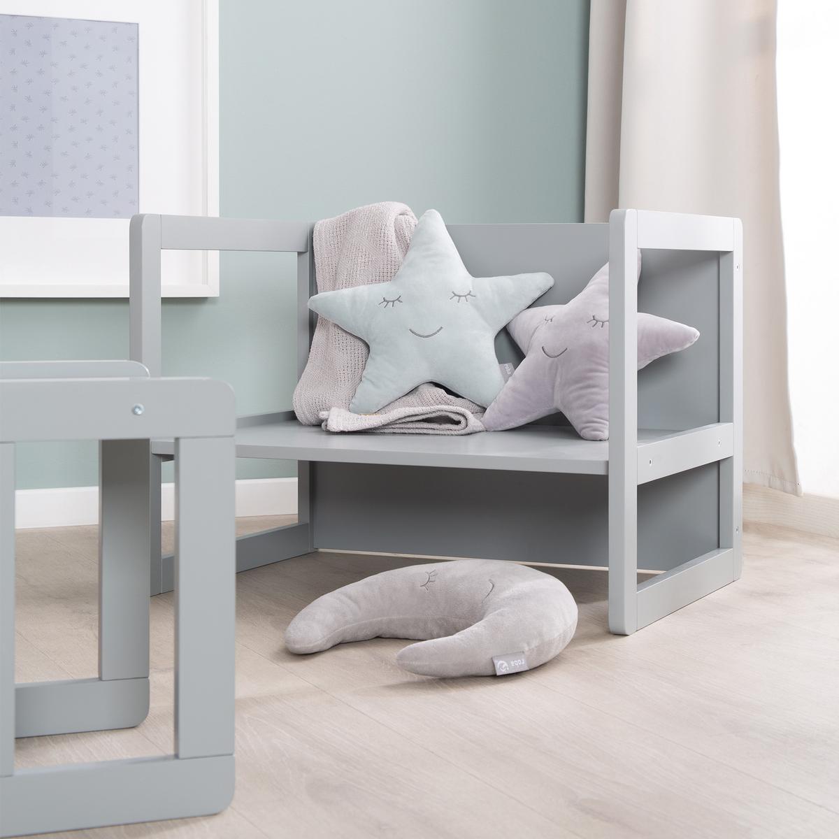 KINDERSITZGRUPPE 3in1 - Grau, Holzwerkstoff (61/30/44cm) - Roba