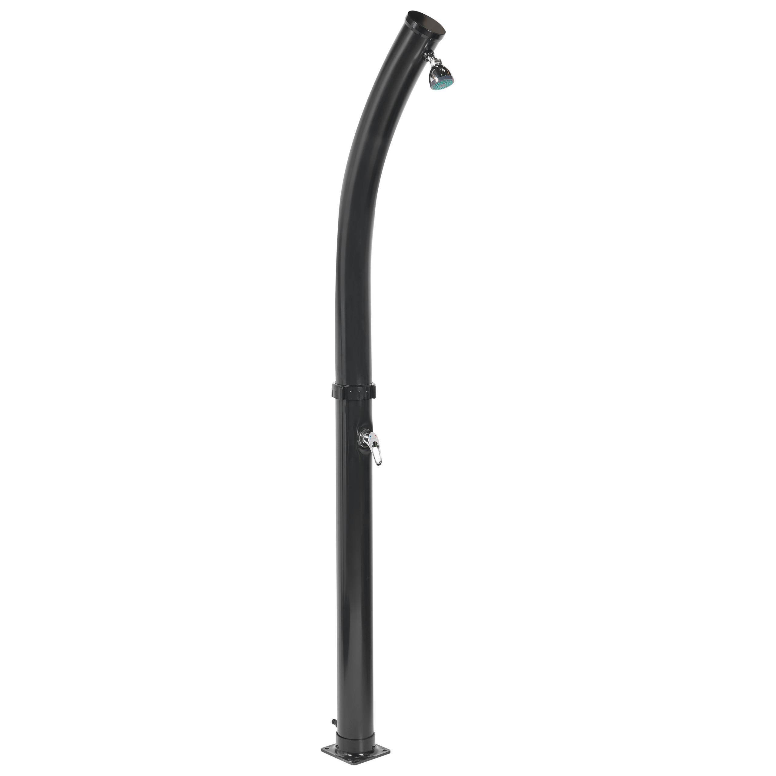 FREISTEHENDE solarbetriebene Gartendusche Schwarz Engabao - Schwarz, Kunststoff (16/217/16cm) - Beliani