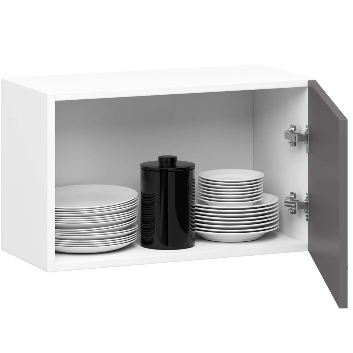 HÄNGESCHRANK Weiß, Graphit Grau 29/60/30 - Graphitfarben/Weiß, Holzwerkstoff (60/29/30cm) - RAUMHIRSCH FURNITURE